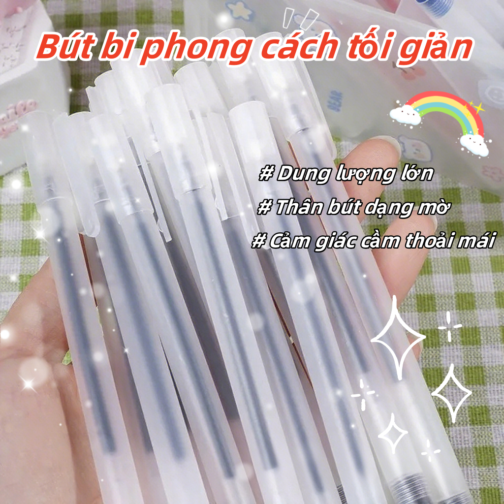 Bút bi phong cách tối giảnBút bi gel Bút nước khô nhanh Bút luyện đề cho học sinh Bút ký văn phòng D