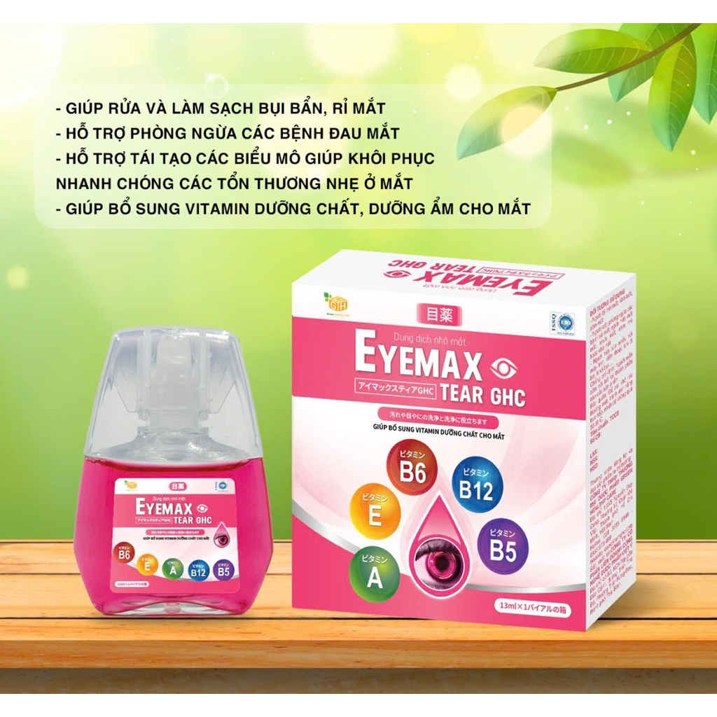 ✅ Dung Dịch Nhỏ Mắt Eyemax Tear GHC – Giảm Mỏi Mắt, Dưỡng Ẩm, Làm Sạch Mắt