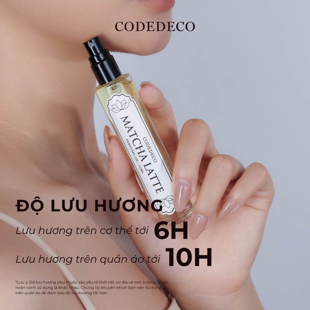 Tinh dầu nước hoa unisex CODEDECO Matcha Latte 15ml dạng xịt - Ngọt ngào, Sang trọng, Tươi mới | BigBuy360 - bigbuy360.vn