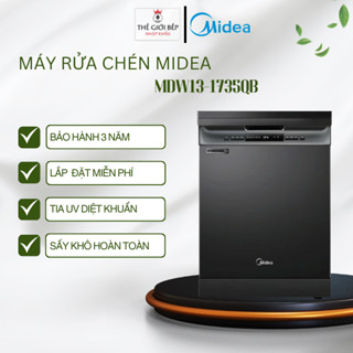 Máy Rửa Chén Midea MDW13-7635QB – Dung tích 13 Bộ – Màu Đen – Sấy Nóng Turbo UV – Tiết Kiệm Nước