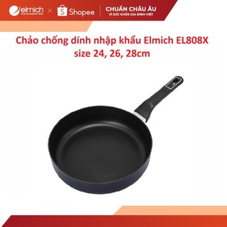  Chảo chống dính nhập khẩu Elmich EL808X size 24 26 28cm 