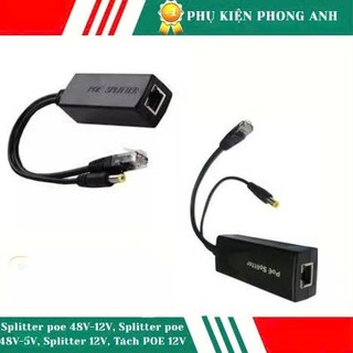 Splitter poe 48V-12V, Splitter poe 48V-5V, Splitter 12V, Tách POE 12V