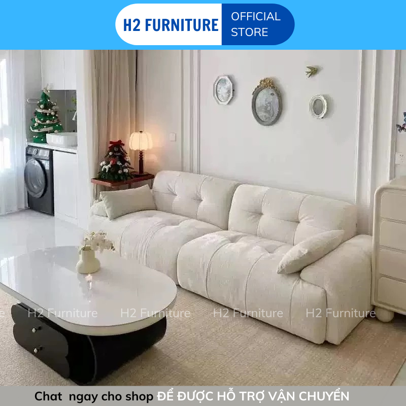 [Freeship HN] Ghế văng sofa H2 Furniture dáng phồng đệm êm ái cao cấp, Bảo hành 12 tháng