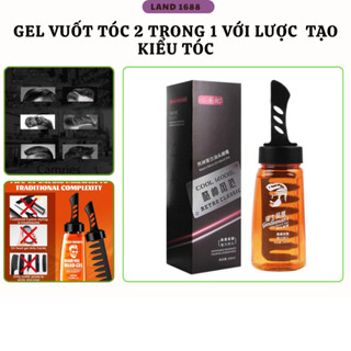   GVT  Gel Vuốt Tóc Kèm Lược Tạo Kiểu Hàng Cao Cấp Loại 260ML Gel Sáp Tóc 2 Trong 1 Với Lược Răng Tạo Kiểu Tóc Dầu 