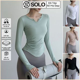 Áo Thun Dài Tay Ôm Body Thể Thao Nữ Tập Gym Yoga Thun Mềm Mịn Thoáng Mát Tôn Dáng SoloSportswear 228