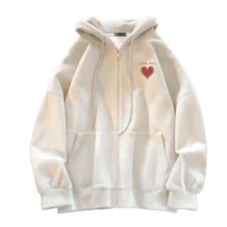 [23-52kg]Áo Khoác nỉ Hoodie Zip phong cách Hàn Quốc ép hình trái tim nhỏ xinh cho bé gái từ 23 đến 52 kg(mã 12)