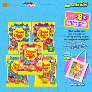  Kẹo dẻo Chupa Chups  Gói 90g  hương trái cây hỗn hợp hương cola mang đến vị ngọt vị chua và đa dạng hình dáng 