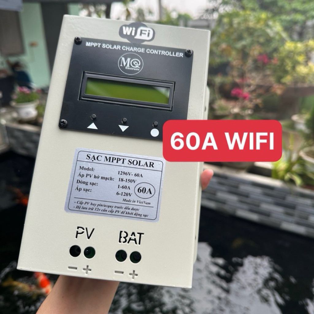 SẠC MPPT 60A PLUS bản 2026 áp 180V, cầu đấu 100A