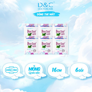 Băng vệ sinh thảo dược D&C Doctor Care hàng ngày 16 cm Combo 6 gói