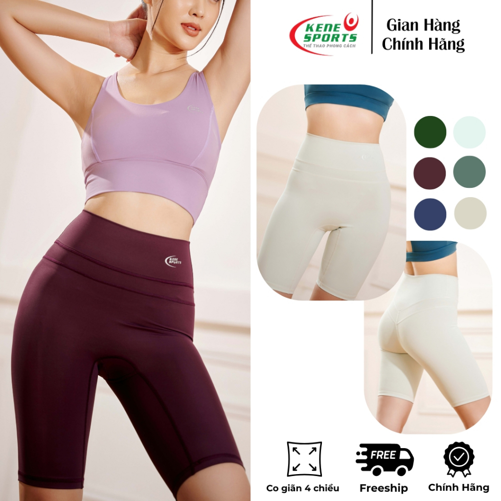 Quần Biker Basic Kene Sports tập GYm, Yoga, Pickleball chất vải mềm mại co dãn 4 chiều thấm hút tốt