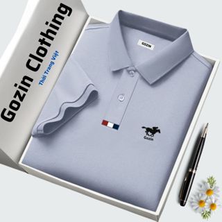   Tặng Kèm Hộp Quà  Áo Polo Nam Gozin Clothing chất thoáng khí thoải mái vải cotton trơn BASIC 
