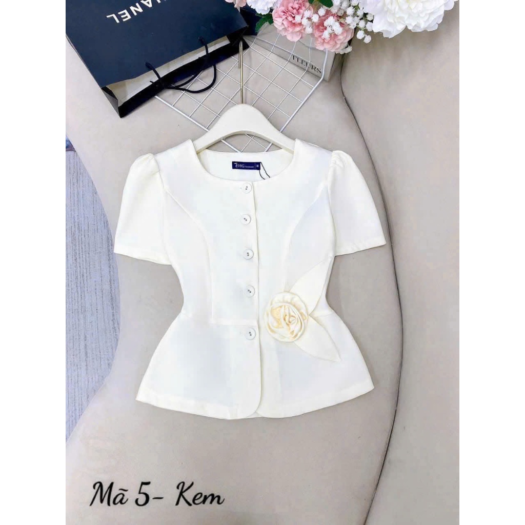 ÁO KIỂU PHỐI HOA A99