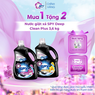 Nước Giặt Xả SPY Deep Clean Plus 3,6kg – Khử Mùi, Sạch Sâu, Thơm Lâu, Làm Mềm Vải