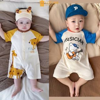 Bodysuit Đùi Hình Thú Đáng Yêu Cho Bé LOTUKA, Bộ Liền Thân Sát Nách Thun Lạnh, Quần Áo Trẻ Em Mùa Hè Size 3-12kg