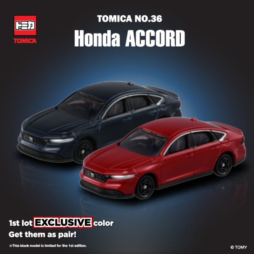 Xe mô hình Tomica No.36 Honda Accord 2025 Fullbox Nguyên seal Chính hãng TakaraTomy