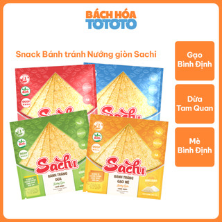   COMBO 3 GÓI NƯỚNG GIÒN  Bánh Tráng Sachi Gạo Mè  Nước Dừa Bình Định Giòn Rụm,Thơm Ngon Ăn Kèm Gỏi 
