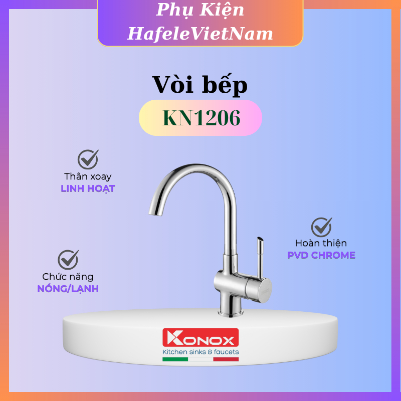Vòi Rửa Bát Konox KN1206 – Thanh Lịch, Bền Bỉ Vượt Thời Gian - PKHVN