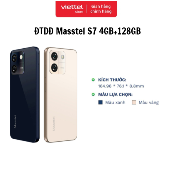 Điện thoại Masstel S7 4GB 128GB Chính hãng | BigBuy360 - bigbuy360.vn