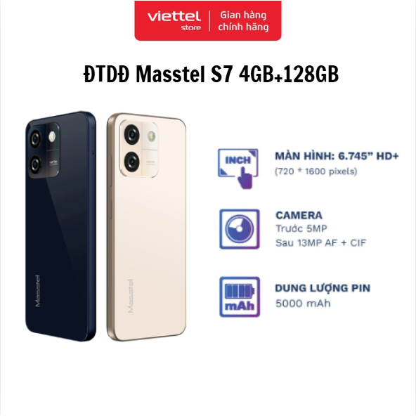 Điện thoại Masstel S7 4GB 128GB Chính hãng | BigBuy360 - bigbuy360.vn
