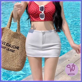  Chân váy ngắn ôm body Wiceda  Váy ngắn y2k tôn dáng 2 màu đen trắng chất liệu co giãn cao cấp PC0261. 