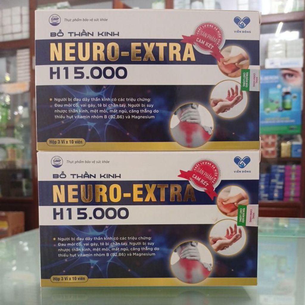 Viên uống bổ thần kinh Neuro Extra H15000 giảm tê bì chân tay, đau mỏi vai gáy - Hộp 30 viên