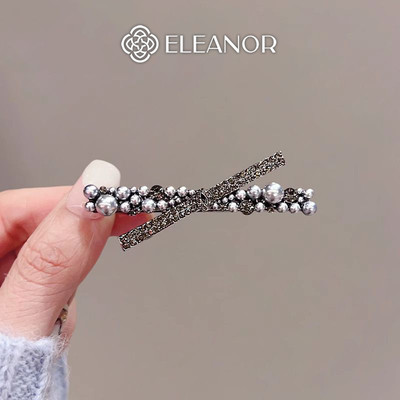 Kẹp tóc mái nữ Eleanor Accessories kẹp tóc chữ X đính đá phụ kiện tóc 10147