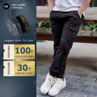 Quần Jogger Túi Hộp Nam MK CLEVER Vải kaki dày dặn, co giãn tốt, lên dáng đẹp, quần jogger nam form tiêu chuẩn