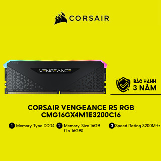 Ram PC Corsair Vengeance RS RGB CMG16GX4M1E3200C16 16GB (1x16GB) DDR4 3200MHz