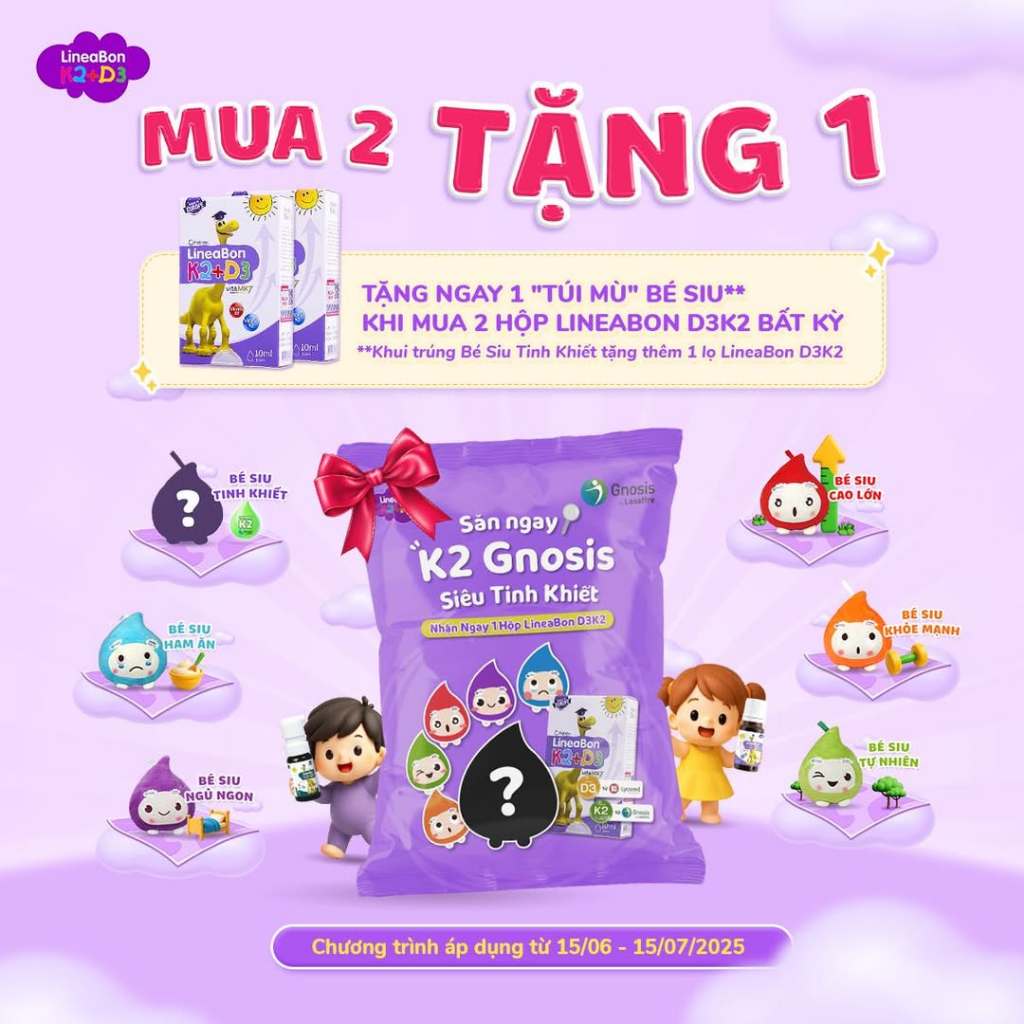 Túi Mù Lineabon bé gấu giọt nước Hộp Quà Bất Ngờ Cho Bé