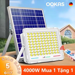  OOKAS Đèn năng lượng mặt trời 4000W,Chống nước led năng lượng mặt trời Pin dung lượng cao 
