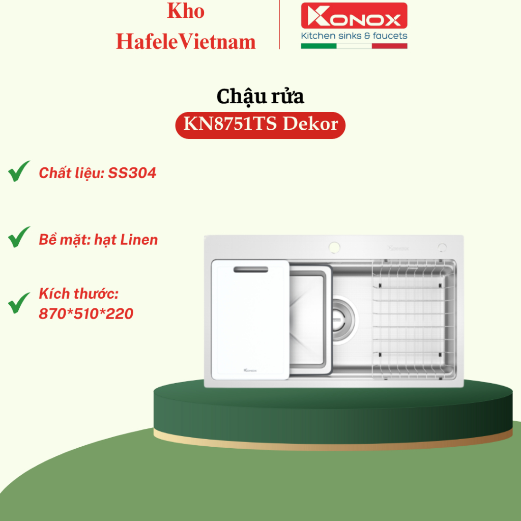 Chậu Rửa Bát Konox KN8751TS Dekor – Hiện Đại, Tiện dụng - KHVN