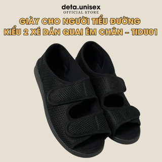 Giày vải 2 quai cho người già bệnh tiểu đường Detaunisex - TIDU01