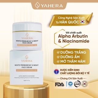 Kem dưỡng trắng da mặt cao cấp ngày và đêm YAHERA White Premium Face Cream Day Night dưỡng ẩm 20g