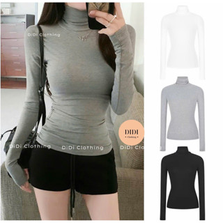 Áo thun cổ Lọ dài tay ôm body - Áo thun chất Bozip cổ lọ tôn dáng DiDi Clothing - 113