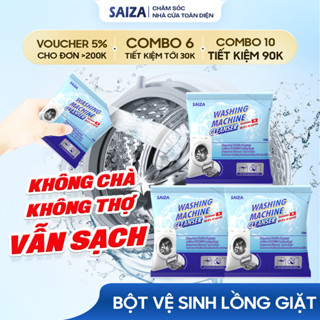 Bột vệ sinh lồng giặt máy giặt SAIZA gói tẩy lồng giặt loại bỏ cặn bẩn, diệt khuẩn khử mùi hiệu quả