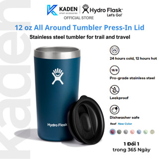  Ly Nước Giữ Lạnh Hydro Flask All Around Tumbler Press-In Lid 12 Oz  355 ml  - T12CPB - Hàng Chính Hãng 