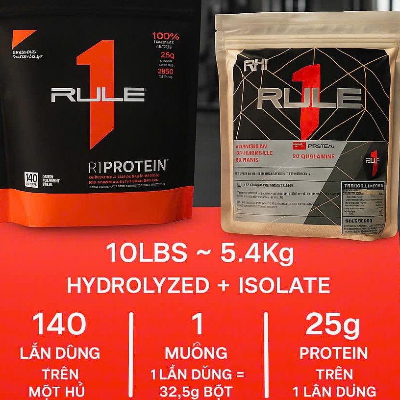 [TẶNG BÌNH LẮC] TESTING 1KG RULE 1 PROTEIN WHEY PROTEIN TĂNG CƠ GÓI DÙNG THỬ