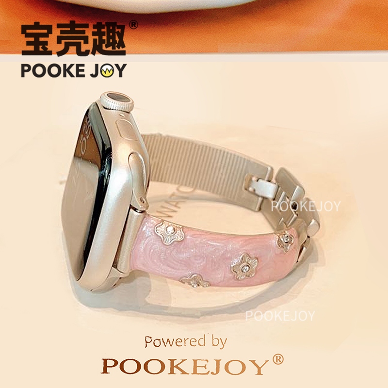 Dây đeo đồng hồ nữ cho Apple Watch Series 10 46mm 45MM 41mm 42mm 41mm 40mm 44MM 38mm Dây đeo vòng ta