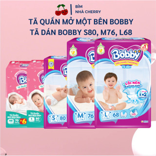Tã Bỉm Dán Bobby/ Tã quần mở một bên Bobby NB70/S80/M76/L68 mới siêu thấm hút