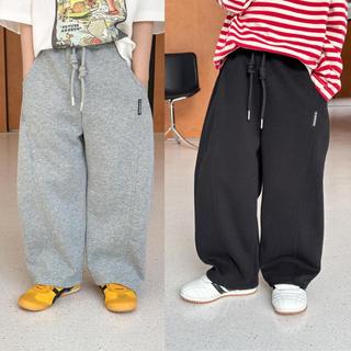  MOJI KIDS  FORM RỘNG THỤNG  QUẦN NỈ TRƠN KHÔNG LÓT LÔNG DÂY BUỘC HAI MÀU CẠP CHUN PHONG CÁCH HÀN CHO BÉ 