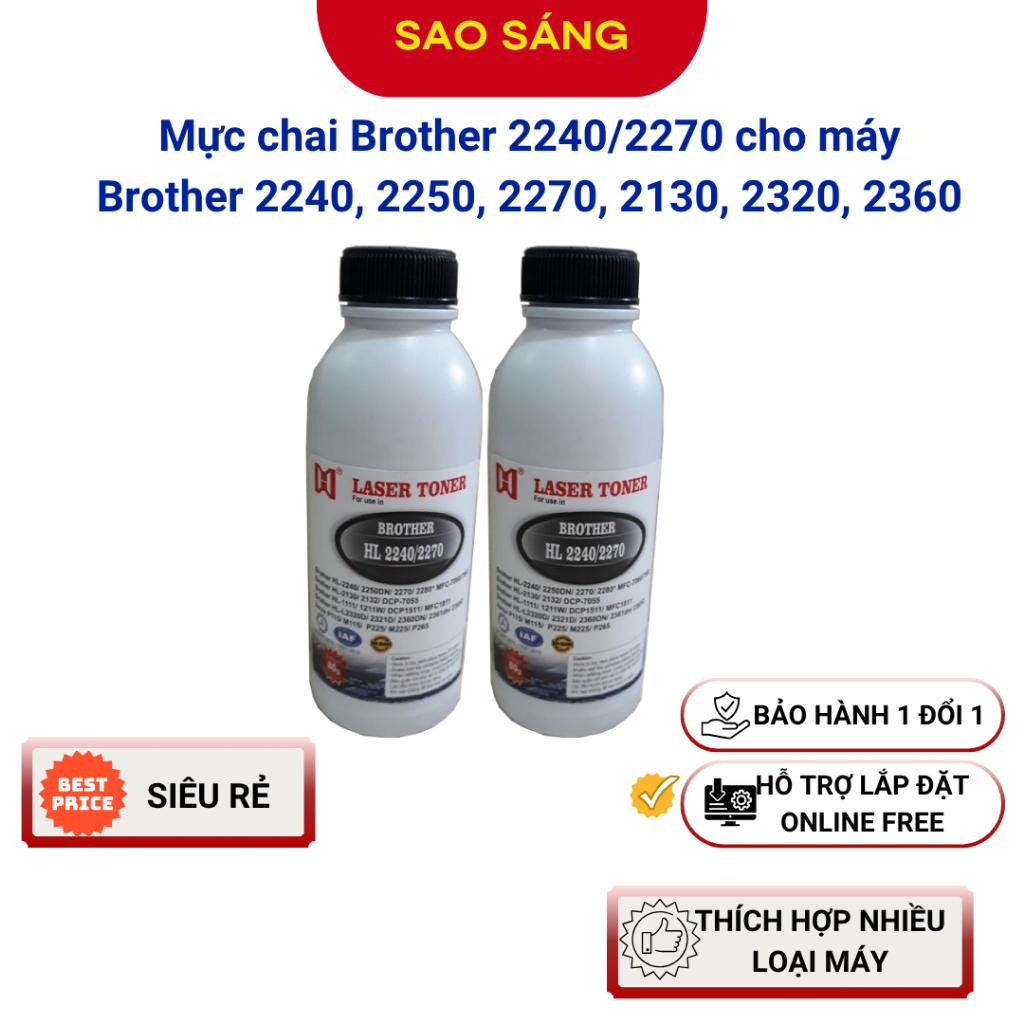 Mực nạp Brother HL 2240/2270, HL 2130/2132/DCP 705, HL 2320D/2321D/2360DN/2361DN, 80g
