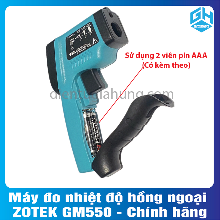 Thiết bị đo,Máy đo nhiệt độ hồng ngoại ZOTEK GM550