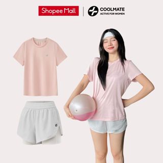 Set đồ thể thao nữ tập gym pickleball áo Core tee và shorts nữ 3.5inch Core Shorts co giãn - Coolmate Active For Women