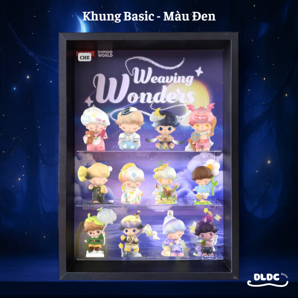 Khung Gỗ Trưng Bày Decor Trang Trí Mô Hình, Arttoys, Dimoo Weaving Wonders (KHÔNG BAO GỒM MÔ HÌNH)