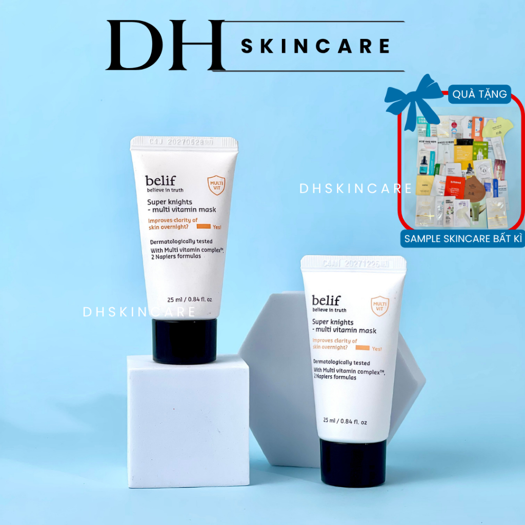 (Mini 5ml, 25ml) Mặt Nạ Ngủ Dưỡng Sáng Da Belif Super Knight Multi Vitamin Mask Dhskincare