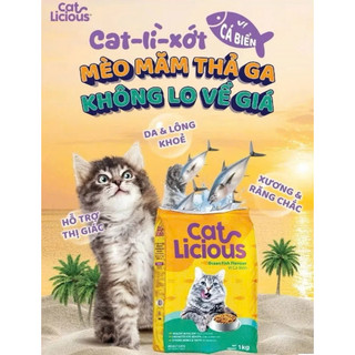 Thức ăn hạt CATLICIOUS 1kg vị cá biển