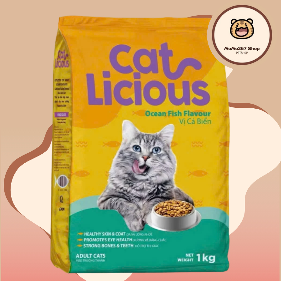 Thức ăn hạt CATLICIOUS 1kg vị cá biển