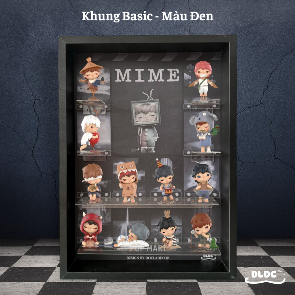 Khung Gỗ Trưng Bày Decor Trang Trí Mô Hình, Arttoys, Hirono Mime V4 (KHÔNG BAO GỒM MÔ HÌNH)