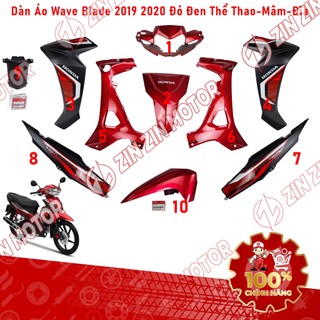  Dàn Áo Wave Blade 110 2019 2020 Đỏ Đen Phiên Bản Thể Thao Bánh Mâm Phanh Đĩa Chính Hãng - ZZM 