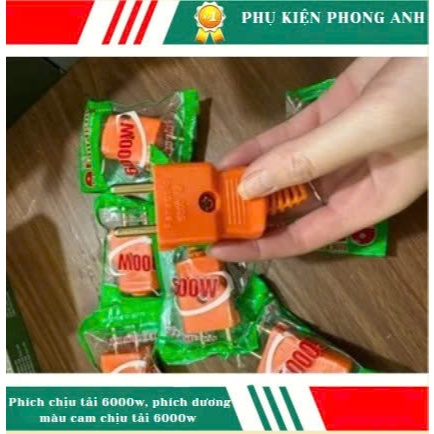 Phích chịu tải 6000w, phích dương màu cam chịu tải 6000w